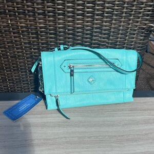 Tiffany blue cross body purse